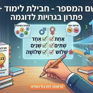חבילת לימוד שם המספר + פתרון בגרויות לדוגמה