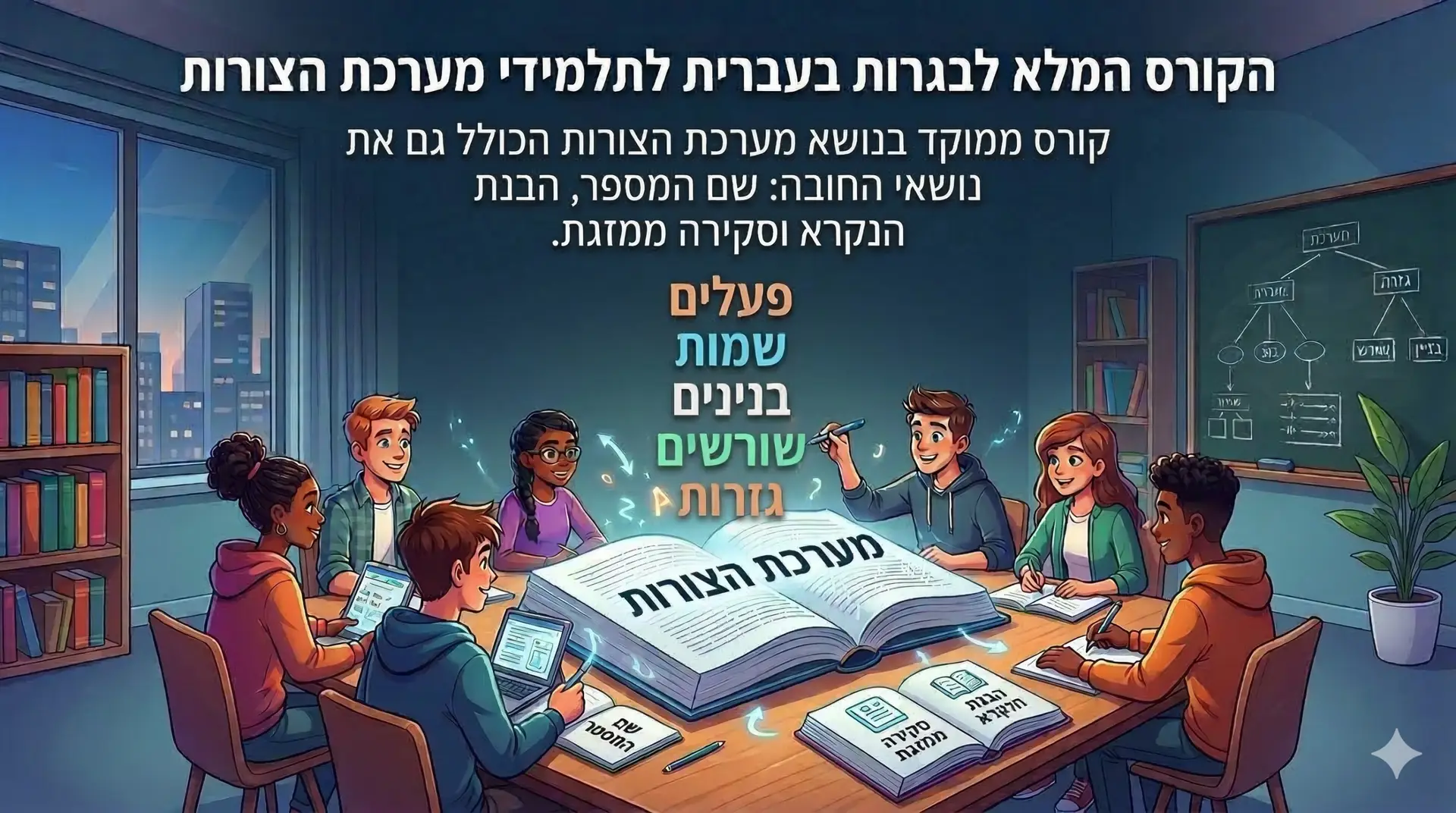 הקורס המלא לבגרות בעברית לתלמידי מערכת הצורות