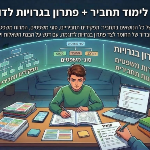 חבילת לימוד תחביר + פתרון בגרויות לדוגמה