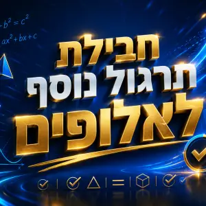 חבילת תרגול נוסף לאלופים בכל הנושאים מהיסודי (מתאים לכיתות ה׳, ו׳, ז׳)
