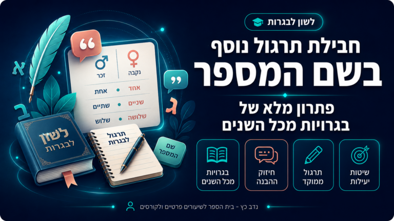 חבילת תרגול נוסף בשם המספר – פתרון מלא של בגרויות מכל השנים