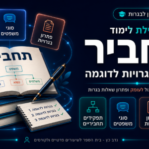 חבילת לימוד תחביר + פתרון בגרויות לדוגמה